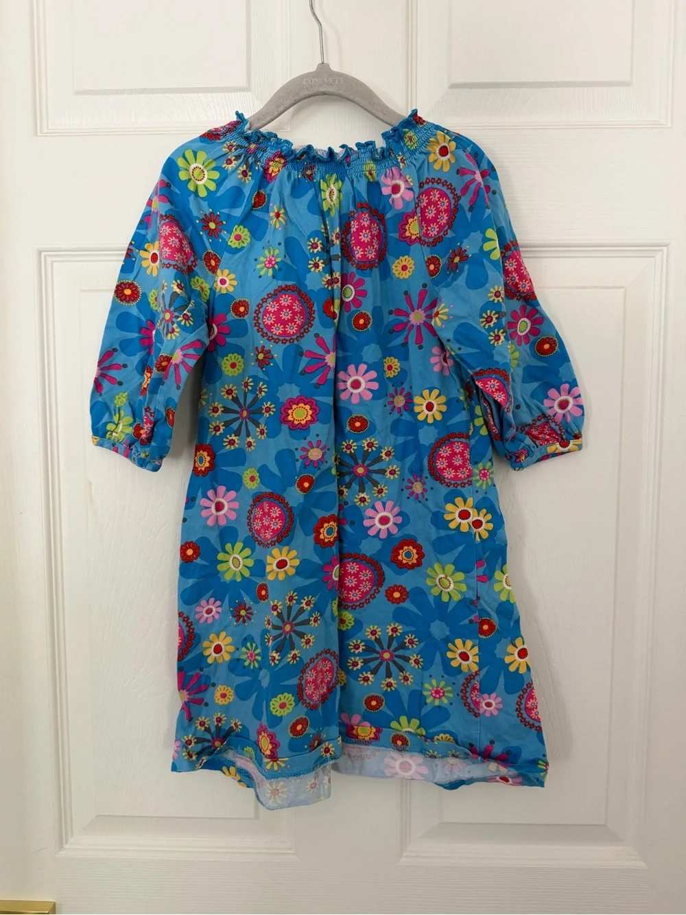 Hanna Andersson Blue Floral Peasant Dress